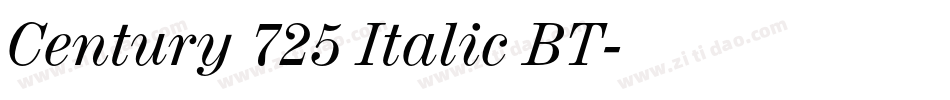 Century 725 Italic BT字体转换